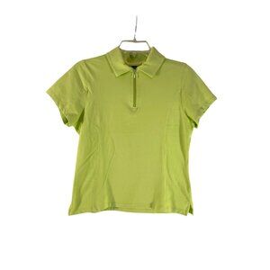 Title Nine, light green, cap sleeved, 1/4 zip athletic shirt, womens size small.